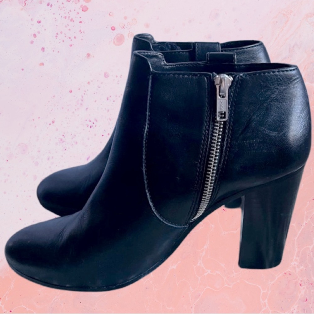 Coach low boots leather zip ups